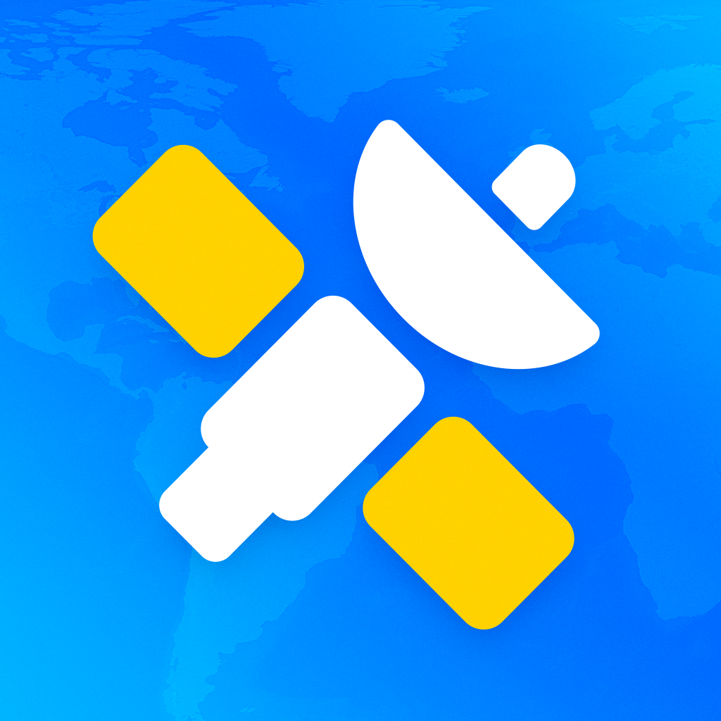 NetNewsWire for iOS light mode app icon: Earth with a satellite orbiting above it, in the foreground.